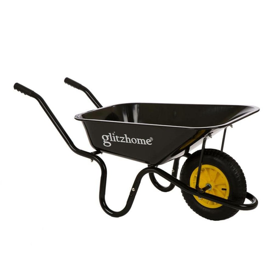 Glitzhome 40.5 H Garden Yard Cart with Detachable Leaf Bag